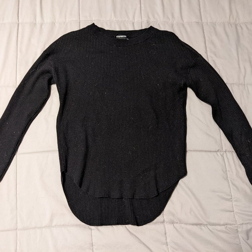 Black Ribbed Sweater